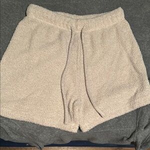 Cozy Cream Fleece Shorts